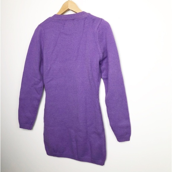 𝅺Cider purple button-down knit sweater dress - Picture 8 of 9